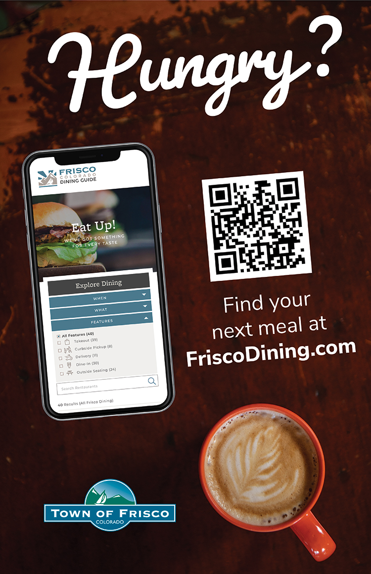Town of Frisco poster for dining guide